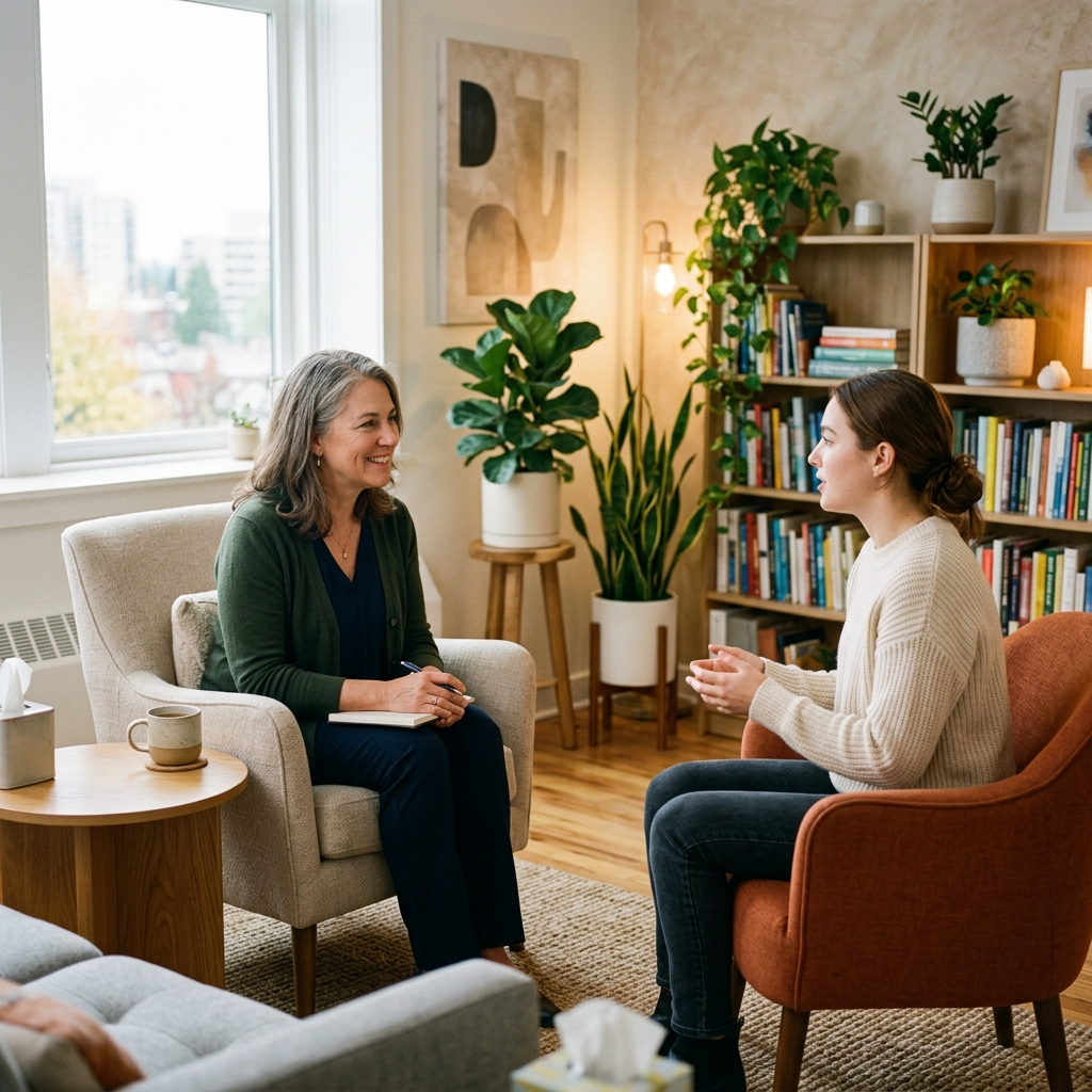 Woman in therapy session